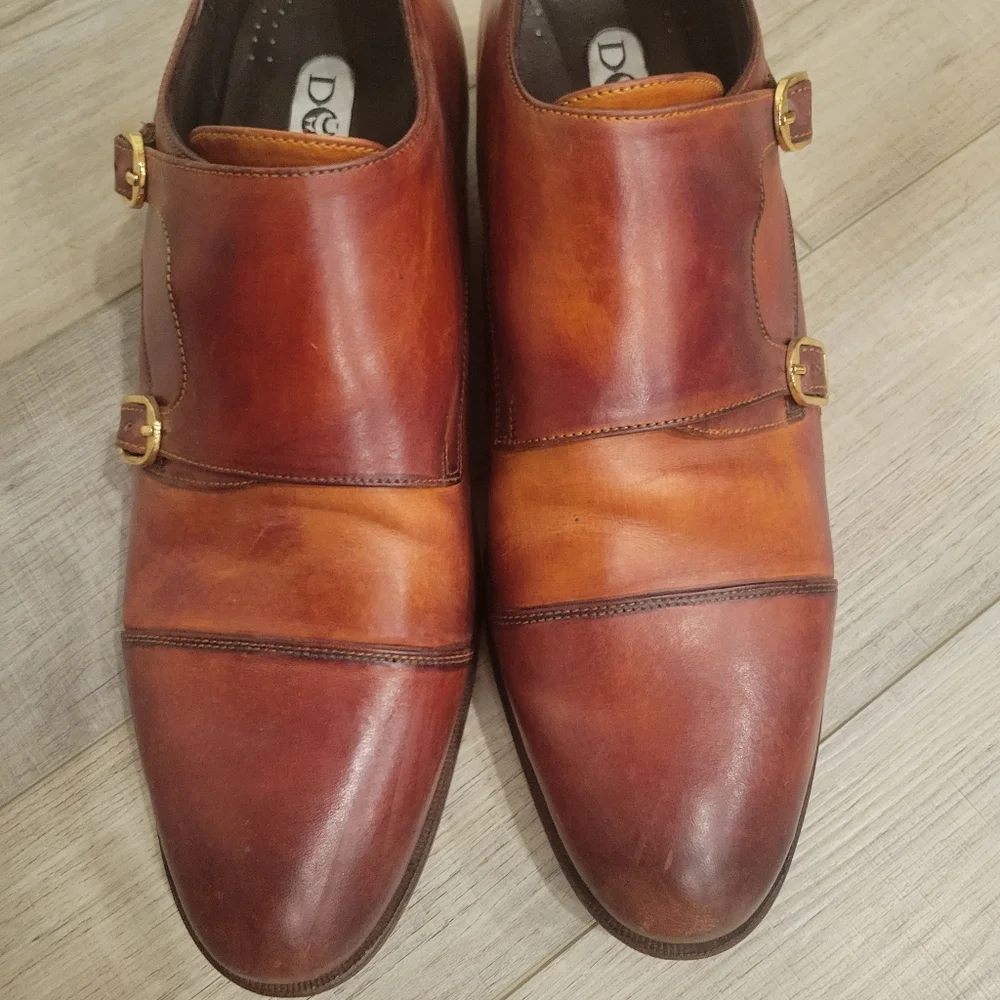 DON'S FOOTWEAR MEN'S DOUBLE MONK STRAP HAND MADE LEATHER SHOES SIZE 13
